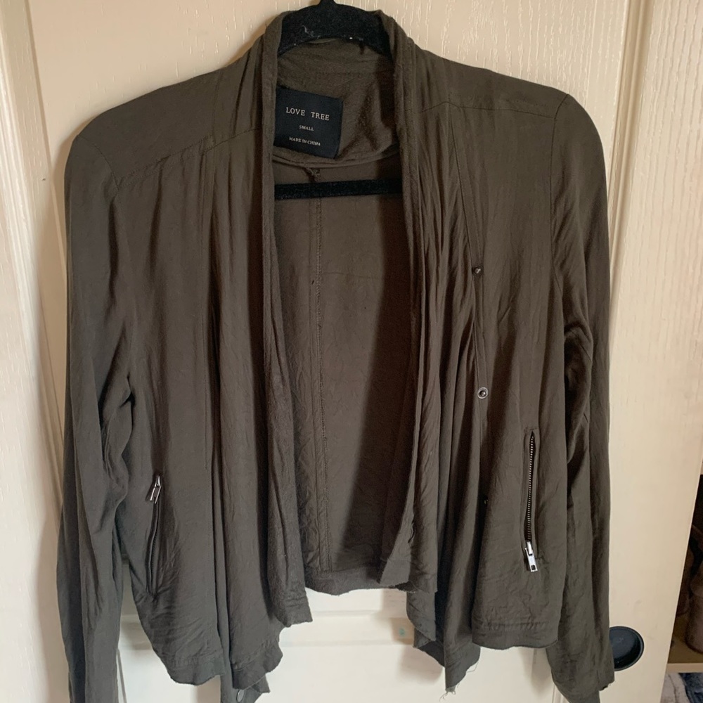 Love Tree Dark Green Jacket